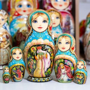 BÚP BÊ NGA CAO CẤP 5 LỚP 20CM CỔ TÍCH CÔNG CHÚA BA-TƯ