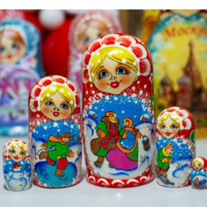 búp bê Nga 5 lớp 15cm lễ hội