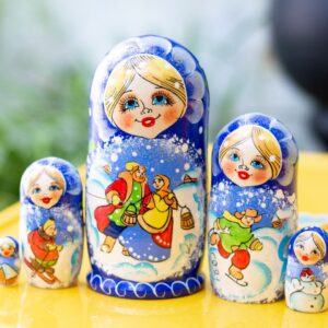 búp bê Nga 5 lớp 15cm lễ hội