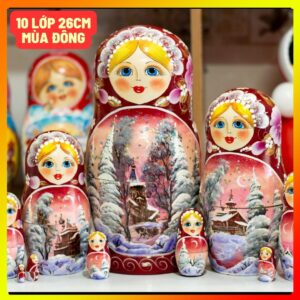 búp bê Nga 10 lớp 26cm mùa đông