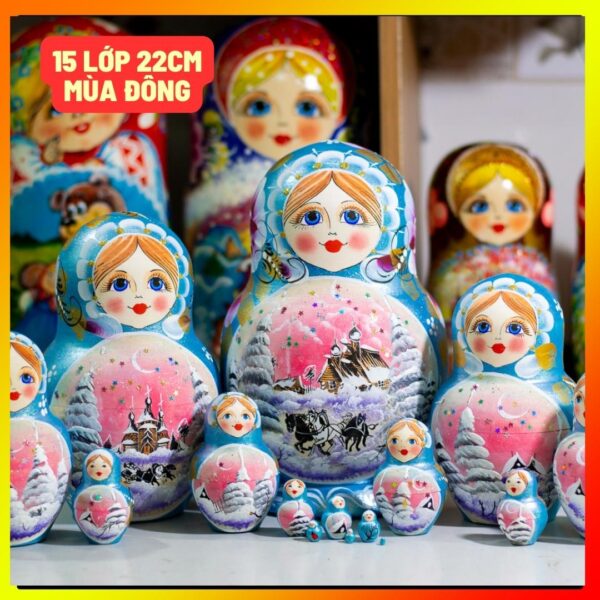 búp bê nga 15 lớp 21cm phong cảnh