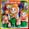 búp bê nga 5 lớp 15cm ÔM TÁO