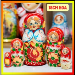 búp bê nga 5 lớp 18cm hoa