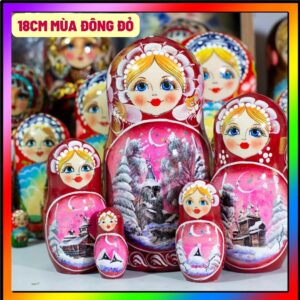 búp bê nga 5 lớp 18cm mùa đông đỏ