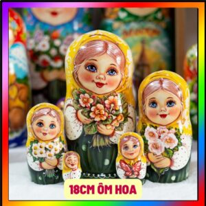 búp bê nga 5 lớp 18cm ôm hoa