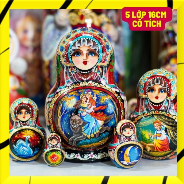 búp bê nga cao cấp 5 lớp 16cm cổ tích