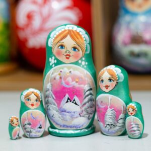 búp bê Nga 5 lớp 12cm phong ảnh đông