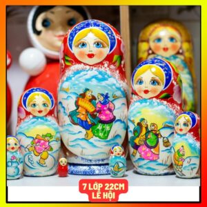 búp bê nga 7 lớp 22cm lễ hội