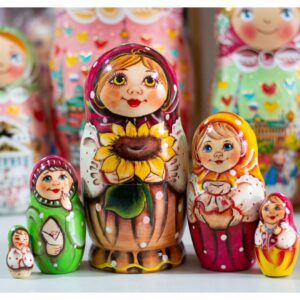 BÚP BÊ NGA 5 LỚP 15CM HƯỚNG DƯƠNG