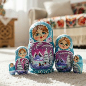 búp bê Nga 5 lớp 15cm mùa đông