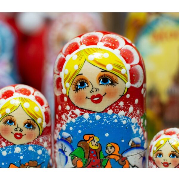 búp bê Nga 5 lớp 15cm lễ hội