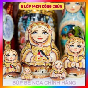 BÚP BÊ NGA CAO CẤP 5 LỚP 15cm công chúa