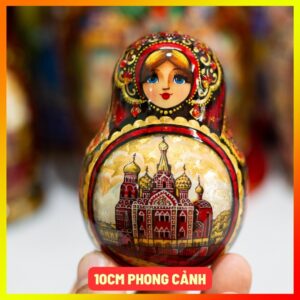 lật đật gỗ 10cm phong cảnh