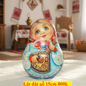 búp bê lật đật Nga bằng gỗ 15cm