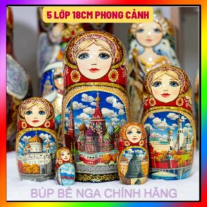 búp bê cao cấp 5 lớp 18cm phong cảnh