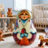 BÚP BÊ LẬT ĐẬT GỖ CAO CẤP 15CM