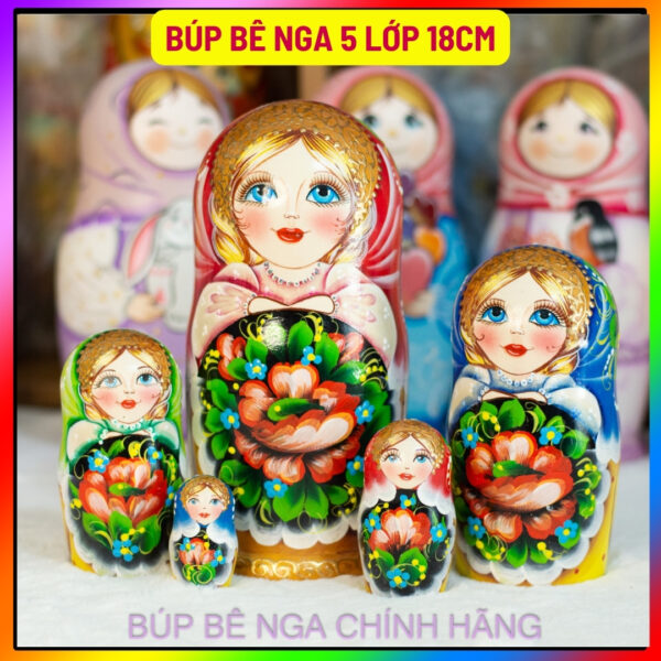 BÚP BÊ NGA 5 lớp 18cm mẫu đơn