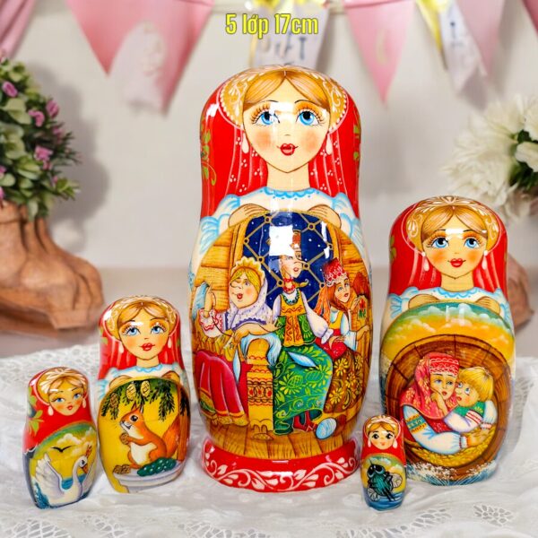 BÚP BÊ NGA 5 LỚP 17CM CỔ TÍCH