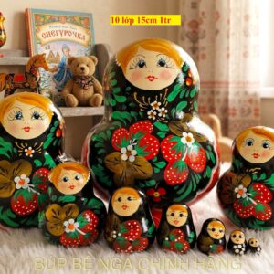 BÚP BÊ NGA 10 LỚP 15CM DÂU TÂY