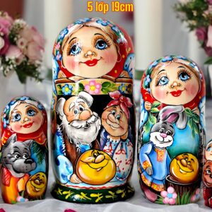 búp bê nga 5 lớp 19cm cổ tích kolobok