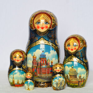 búp bê Nga 5 lớp 20cm phong cảnh Nga