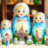 BÚP BÊ NGA 10 LỚP MATXCOVA XANH DƯƠNG