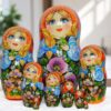 BÚP BÊ NGA 9 LỚP 21CM HOA