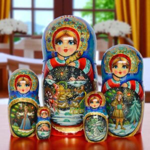 BÚP BÊ NGA 5 LỚP 18CM XE TAM MÃ