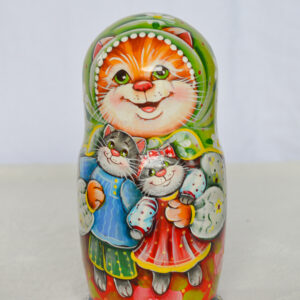 búp bê Nga 5 lớp 18cm chú mèo Nga