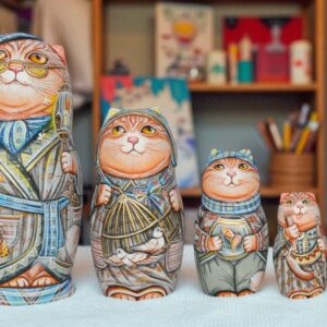 búp bê Nga 5 lớp 20cm Mèo và chuột