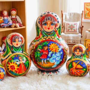 búp bê Nga 5 lớp 15cm cổ tích