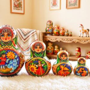 búp bê Nga 5 lớp 15cm cổ tích