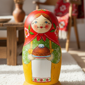 búp bê Nga 5 lớp 18cm mời bánh mỳ