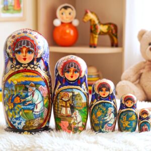 búp bê Nga 5 lớp 15cm cổ tích