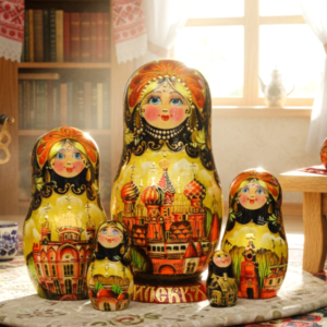 BÚP BÊ NGA 5 LỚP 20CM PHONG CẢNH MATXCOVA