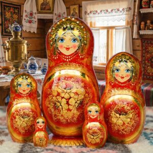 búp bê 5 lớp 20cm hoa đỏ