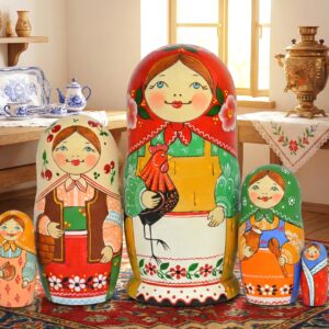 búp bê Nga 5 lớp 15cm cổ điển