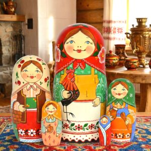 búp bê Nga 5 lớp 15cm cổ điển