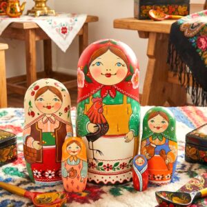 búp bê Nga 5 lớp 15cm cổ điển