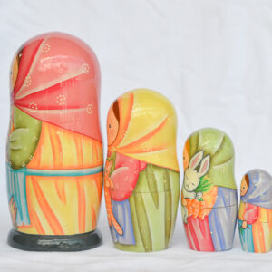 búp bê Nga 5 lớp 15cm ôm gà con