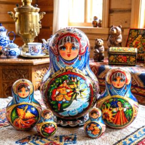 BÚP BÊ NGA 5 LỚP 15CM CỔ TÍCH