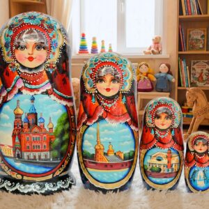 BÚP BÊ NGA CAO CẤP 5 LỚP 15CM MATXCOVA