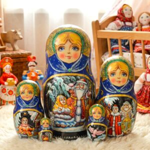 BÚP BÊ NGA 5 LỚP 15CM CÔNG CHÚA TUYẾT