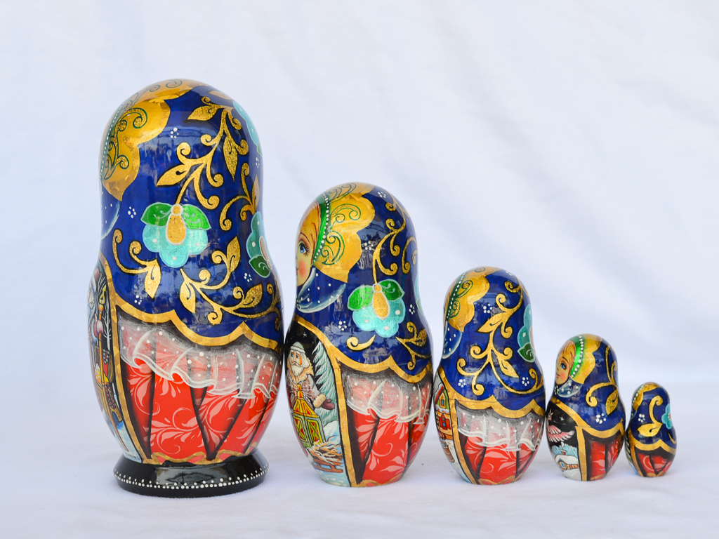 5 lớp 15cm CC tuyết (5) BÚP BÊ NGA 5 LỚP 15CM CÔNG CHÚA TUYẾT