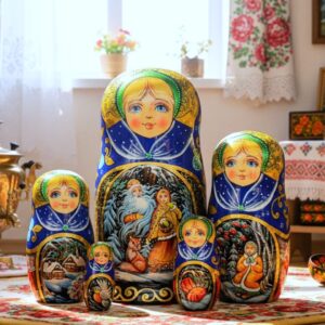 BÚP BÊ NGA 5 LỚP 18CM CÔNG CHÚA TUYẾT