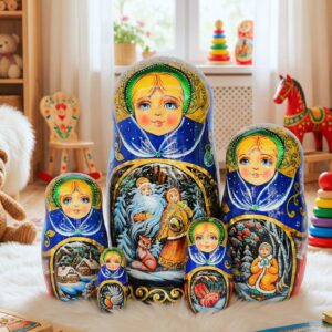 BÚP BÊ NGA 5 LỚP 18CM CÔNG CHÚA TUYẾT