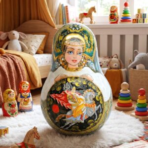 búp bê lật đật Nga bằng gỗ dòng cao cấp