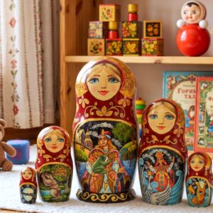 BÚP BÊ NGA 5 LỚP 18CM CỔ TÍCH