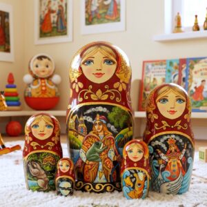 BÚP BÊ NGA 5 LỚP 18CM CỔ TÍCH