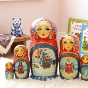 Búp bê Nga 5 lớp 18cm công chúa Tuyết